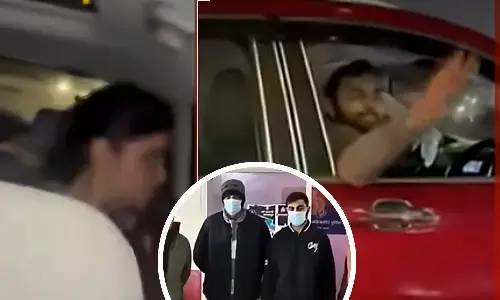 Both accused men who made obscene gestures at women from a moving car in Noida have been arrested
