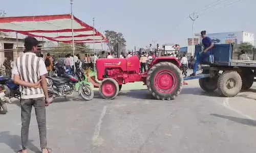 भारतीय किसान संघ ने किया चक्काजाम