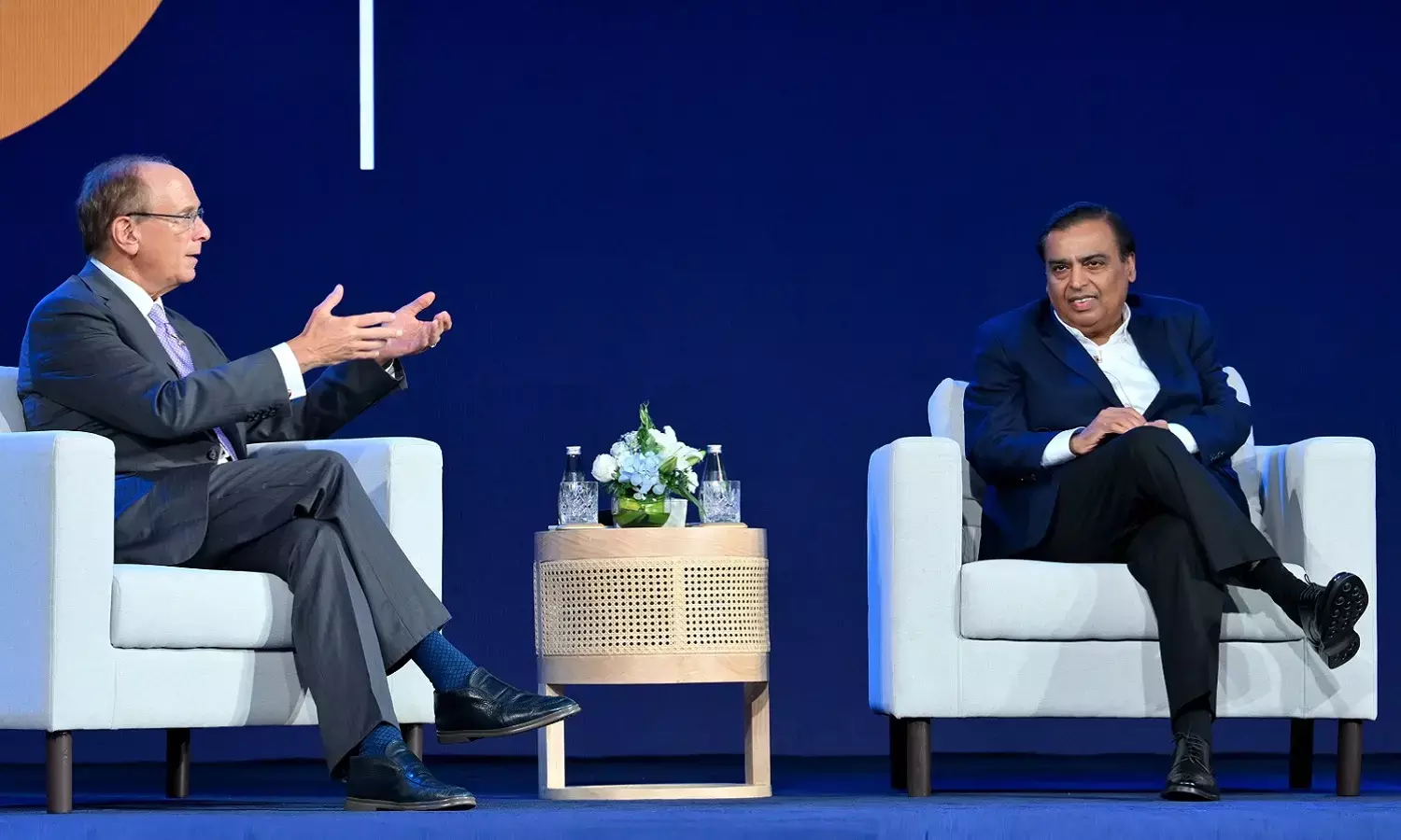 India Growth Story Larry Fink Mukesh Ambani Statement JioBlackRock Event.