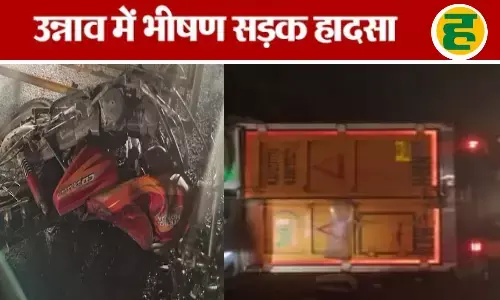 लखनऊ-कानपुर हाईवे पर बेकाबू ट्रक ने परिवार को कुचला, पति-पत्नी और दो मासूमों की मौके पर मौत